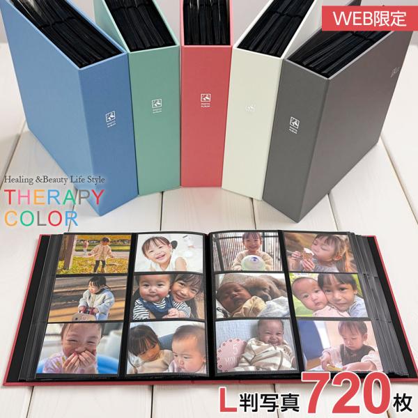 【WEB限定品】 アルバム 大容量 見開き12ポケット L判720枚収納 ナカバヤシ セラピーカラー TCPK-6L-720