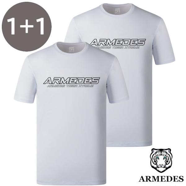 2枚セット 送料無料 ARMEDES アルメデス Tシャツ インナー 接触冷感 吸汗速乾 ドライ素材 半袖 メンズ S-XXL 全3色 オールシーズン AR190