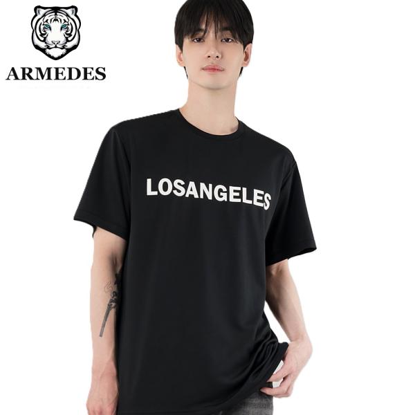 送料無料 ARMEDES アルメデス Tシャツ 接触冷感 吸汗速乾 アートグラフィック 半袖 ドライ素材 ユニセックス 男女兼用 S-3XL 全2色 オールシーズン AR812