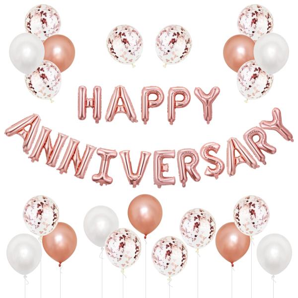 BTZO 風船 バルーン 飾り付け 装飾 HAPPY ANNIVERSARY アニバーサリー 記念日 告白 バレンタイン サプライズ デコレーション