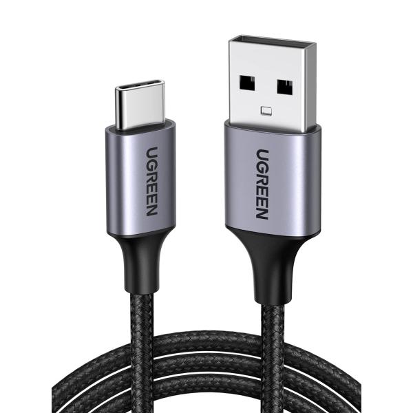 UGREEN USB Type C ケーブル USB A to USB C ケーブル ナイロン編み 3A急速充電 Quick Charge 3.0/2.0対応 2ｍ