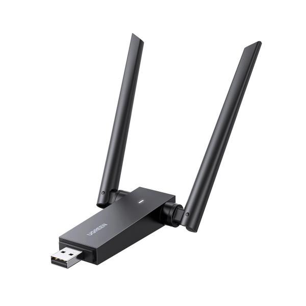 UGREEN WiFi 無線LAN子機 WiFi USB 無線アダプター AC1300 867Mbps/400Mbps デュアルバンド 5dBiハイ