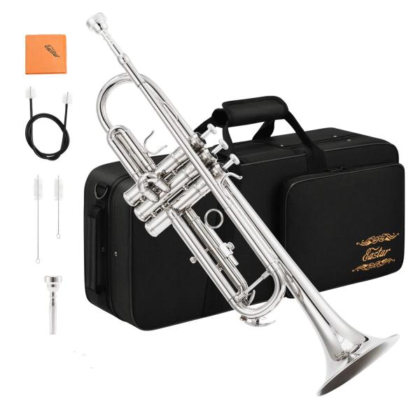 Eastar トランペット Bb調 Trumpet 初心者 清潔アクセサリー付