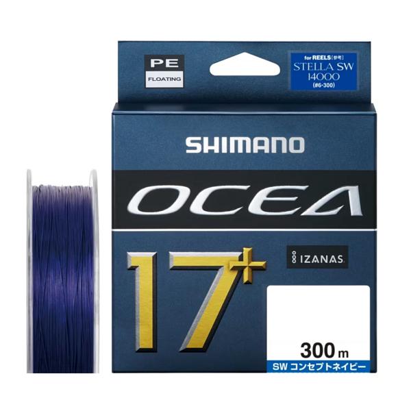 シマノ PEライン オシア 17+ 300m LD-A71Y 8号 (139lb/63.1kg) 5カラー [4][2025年新製品] シマノ（SHIMANO） オシア 17+ PE LD-A71Y SW NAVY 6号 300m ( 2025年