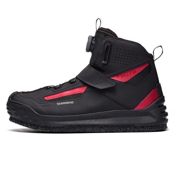 シマノ  FS-073Y DS+ クイックゲームシューズ カットラバーピンフェルト  28.0  レッド シマノ（SHIMANO） ( 限定特価 ) DS+クイックゲームシューズ カット