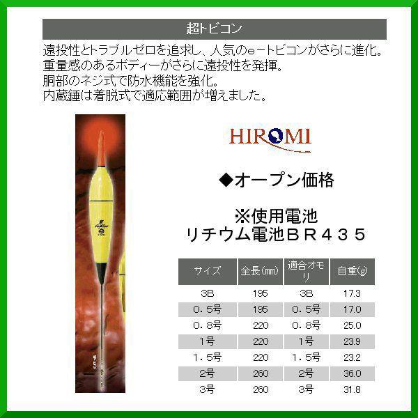 ヒロミ産業 電気ウキ 超トビコン サイズ 0 8号 定形外可 Hi 釣具 フーガショップ1 通販 Yahoo ショッピング