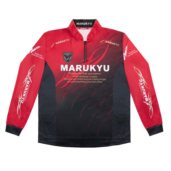 マルキュー マルキユーハイエンドジップアップシャツ02 レッド　3L 最終値下げマルキュージップアップシャツ