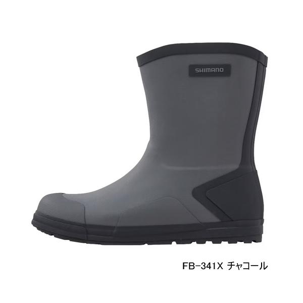 シマノ FB-341X ショートデッキブーツ チャコール 2XLサイズ / shimano 釣具 シマノ（SHIMANO） （24年3月新商品） ショートデッキブーツ FB-341X