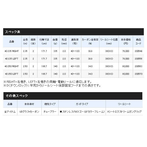 シマノ 40 アルシエラ 21年2月新商品 235 235 仕舞寸法 21 マダイ マダイ 40 左 171 7cm 保証書付 大型商品1 代引不可 0556 釣具館 釣華 ちょうか 店