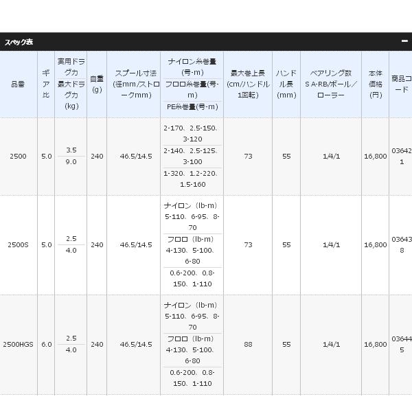 17年2月新商品 アルテグラ シマノ 17 アルテグラ 釣り 2500 小型商品 2500 釣具総合卸売販売 フーガショップ2