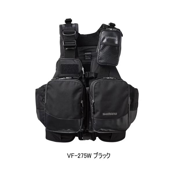 （取寄せ／9月末予定） （23年9月新商品） シマノ サーフトリッパーベスト VF-275W ブラック Mサイズ  120