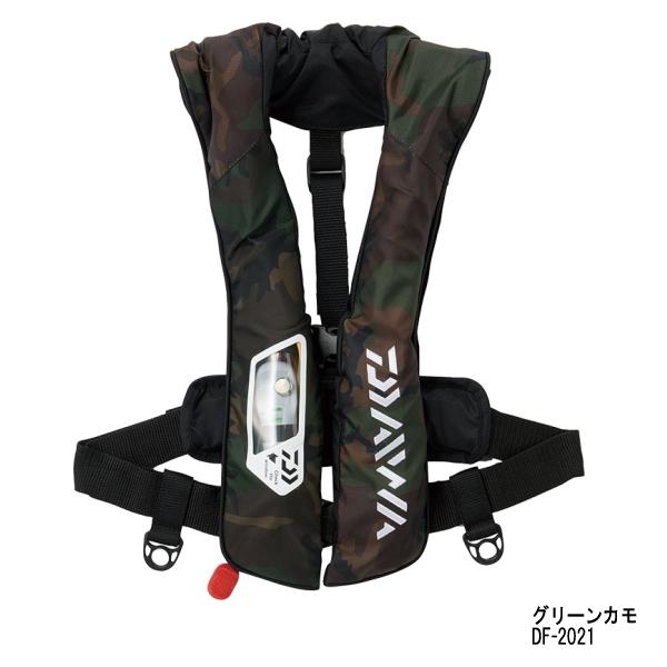 ダイワ ライフジャケット ブラック/グリーン DAIWA（釣り） ≪'21年4月新商品！≫ ダイワ ウォッシャブル