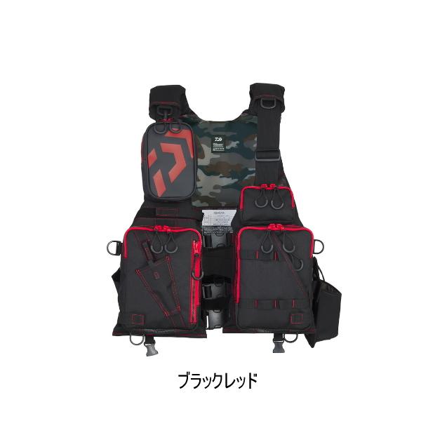 24年　ダイワ DF-6224 フロートゲームベスト ブラックレッド DAIWA（釣り） ≪'24年3月新商品！≫ ダイワ フロートゲーム
