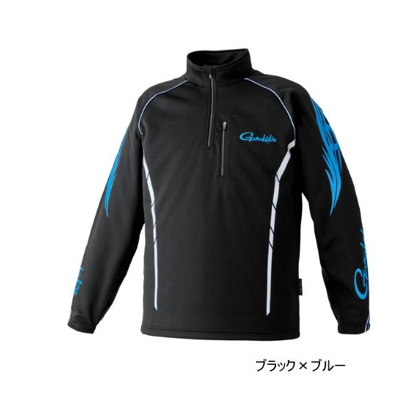 がまかつ 2WAYウォームジップシャツ GM-3766 ブラック×ゴールド 3L