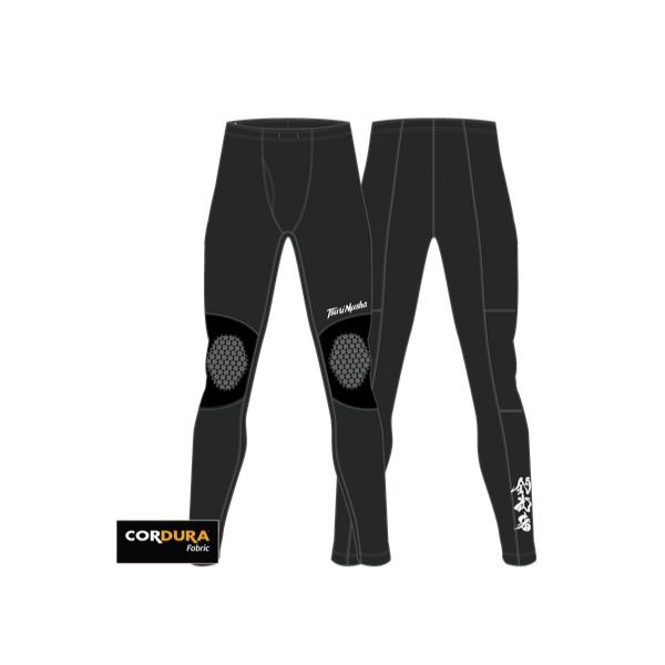 釣武者 コーデュラ・ニーガードタイツ ブラック Mサイズ : 釣具総合