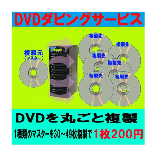 1種類のDVDを複製（30枚の価格）コピー ダビング : フジDVDダビング