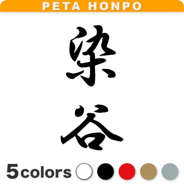 カッティングステッカー 染谷 縦書き (A) サイズ選択可 苗字 名字 姓