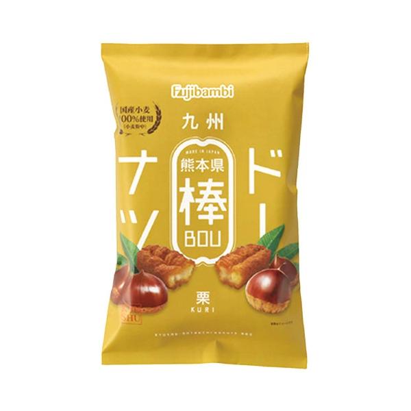 九州各県の名産品とドーナツ棒が出会いました。納得の組み合わせがあったり、新しい発見もあったり、それぞれの美味しさを旅してください。栗は秋の味覚の代表です。熊本の甘い栗を贅沢に使用して、栗の美味しさを丸ごと楽しめる栗ドーナツ棒です。国内から選...