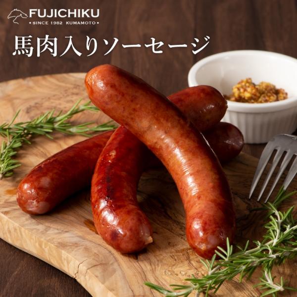 馬肉入りソーセージ 300g 3本入り フジチク 熊本 肉 馬肉 加工品 バーベキュー BBQ