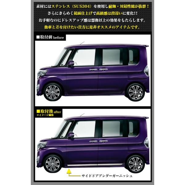 タント タントカスタム LA600S LA610S 系 サイドドアアンダーガーニッシュ メッキ 4P /【Buyee】 タント タントカスタム LA600S LA610S 系 サイドドアアンダーガーニッシュ メッキ 4P /【Buyee】