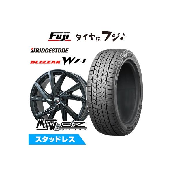 【新品】シトロエンC4スペースツアラー スタッドレスタイヤ ホイール4本セット 205/55R17 ブリヂストン ブリザック WZ-1 MSW by OZ Ra