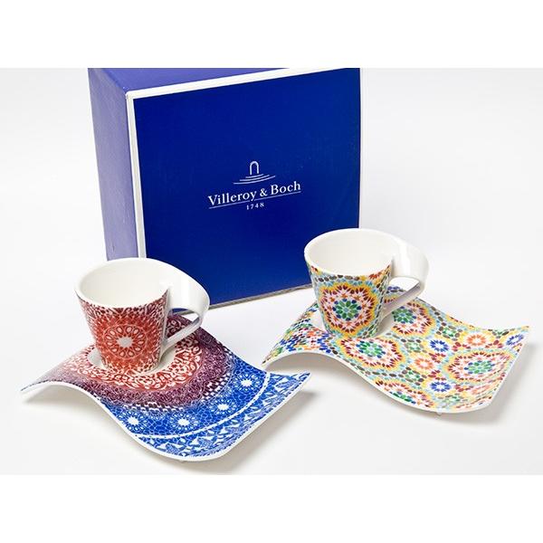 【送料無料】ビレロイ＆ボッホ　ニューウェイブ　カフェカップ＆ソーサー　 /お茶のふじい・藤井茶舗