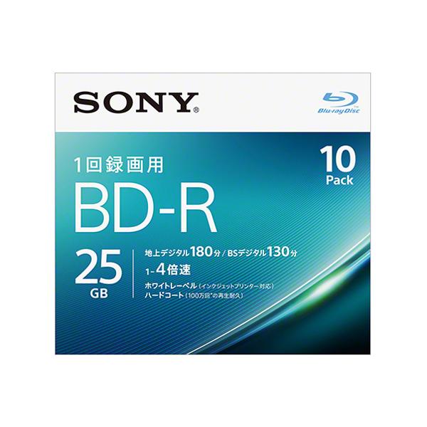SONY ブルーレイ BD-R 25GB 10枚パック 10BNR1VJPS4 4倍速