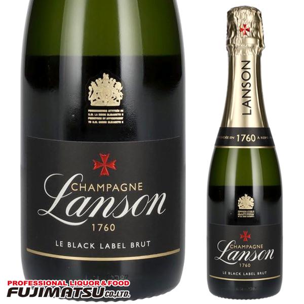 【決算セール特価】ランソン ブラックラベル・ブリュット ハーフ 375ml シャンパーニュ 辛口 お中元 暑中見舞い ギフト 御祝 熨斗