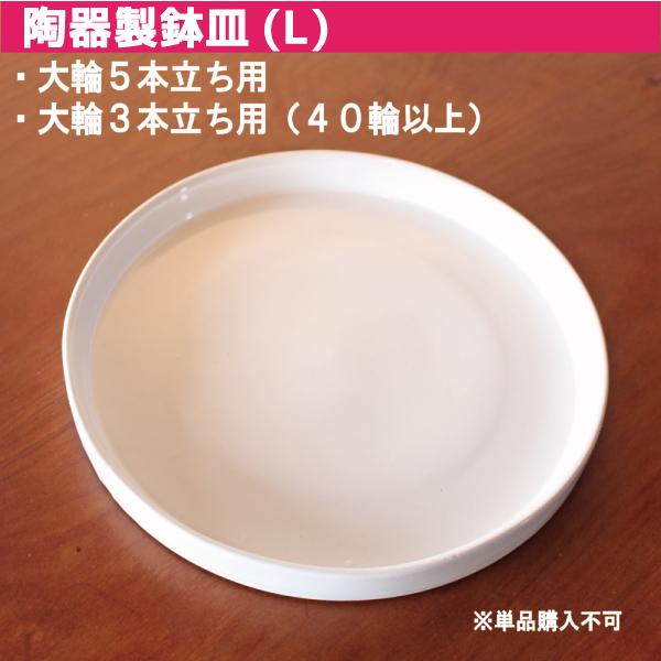 鉢皿 L 受け皿 陶器 直径21cm 高級感ある陶器製【鉢皿のみの購入