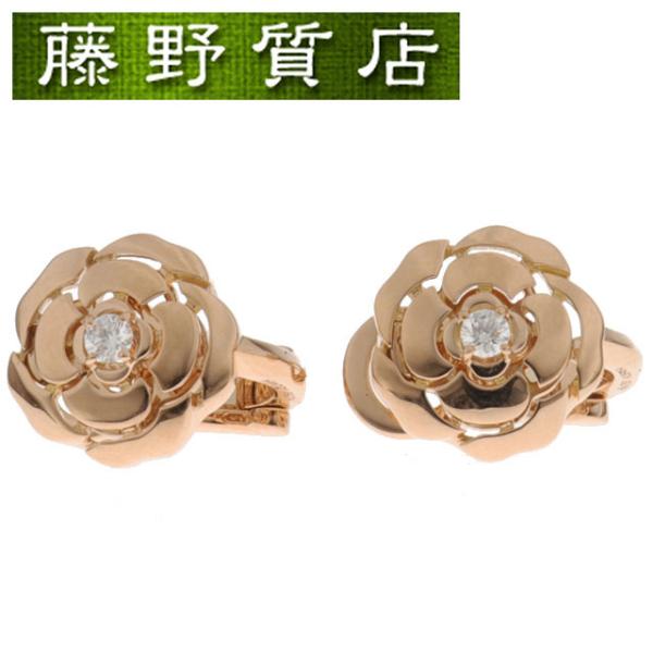 CAMELIA （美品）シャネル CHANEL カメリア ダイヤ ピアス K18
