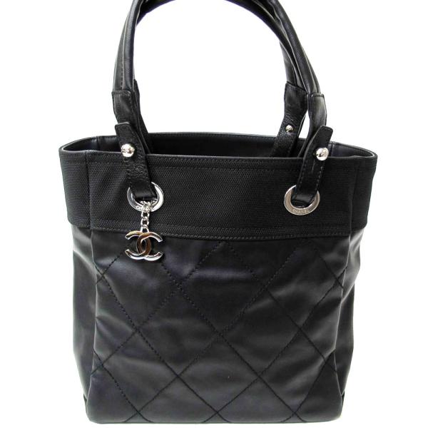 ◼️CHANEL◼️パリビアリッツPM 黒バッグ◼️難アリ◼️ CHANEL（シャネル） 【美品】シャネル パリビアリッツトートバッグPM