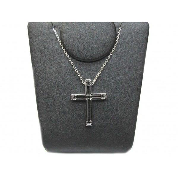 DAMIANI ブラック クロスネックレス