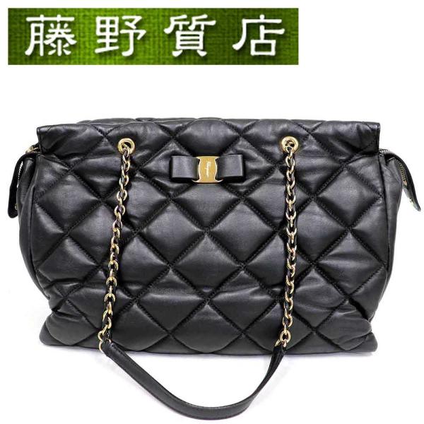 美品✩Ferragamo フェラガモ ヴァラ チェーンウォレット ショルダー フェラガモ チェーンウォレット/ショルダーバッグ/クラッチ