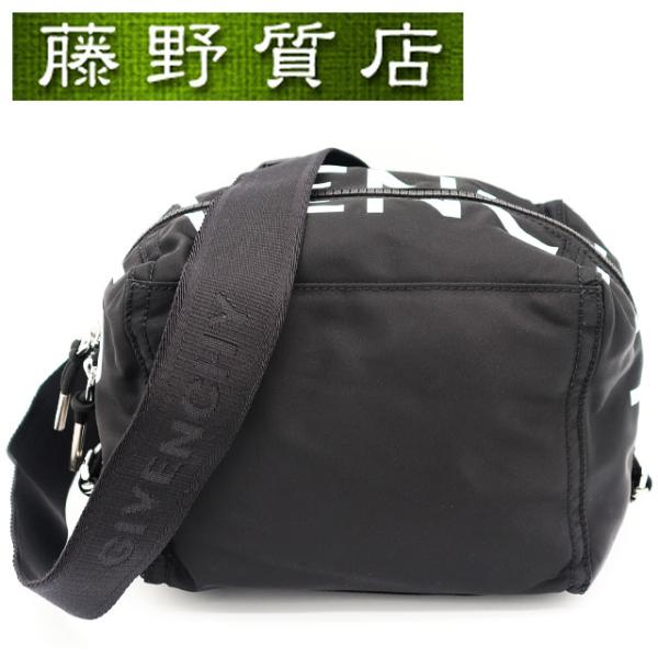 GIVENCHY(ジバンシー) ショルダーバッグ - 白×黒×グレー 花柄 ナイロン×レザー GIVENCHY（ジバンシィ） （美品）ジバンシィ 斜め掛けショルダー