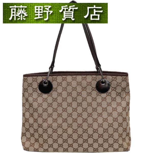 Gucci GGキャンバス ハンドバッグ ベージュ/ブラウン GGキャンバス 美品 グッチ GUCCI バケツ型 トートバッグ