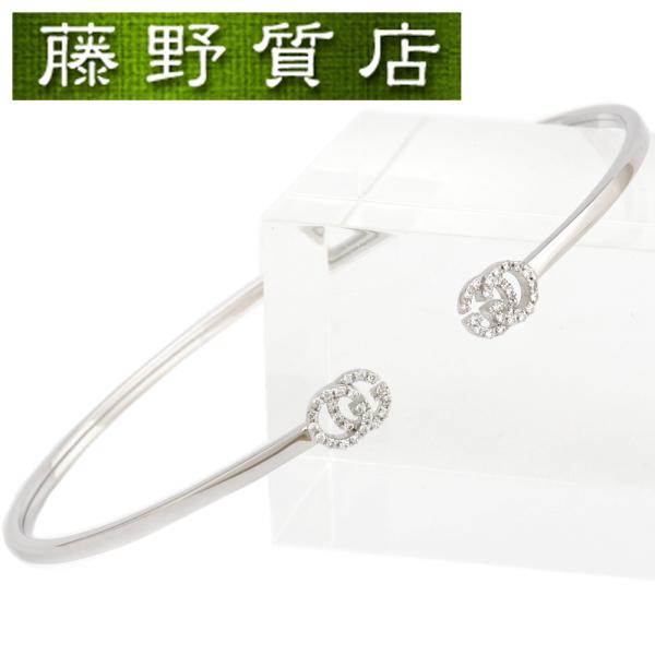 GG (未使用) グッチ GUCCI GGランニング カフブレス ダイヤ入り K18 WG
