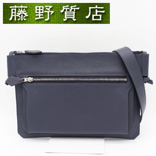 HERMES（エルメス） ウルトラプラGM レザー ネイビー シルバー金具 Y