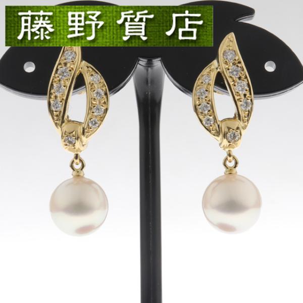 MIKIMOTO （新品仕上げ済）ミキモト パール ダイヤ ピアス K18