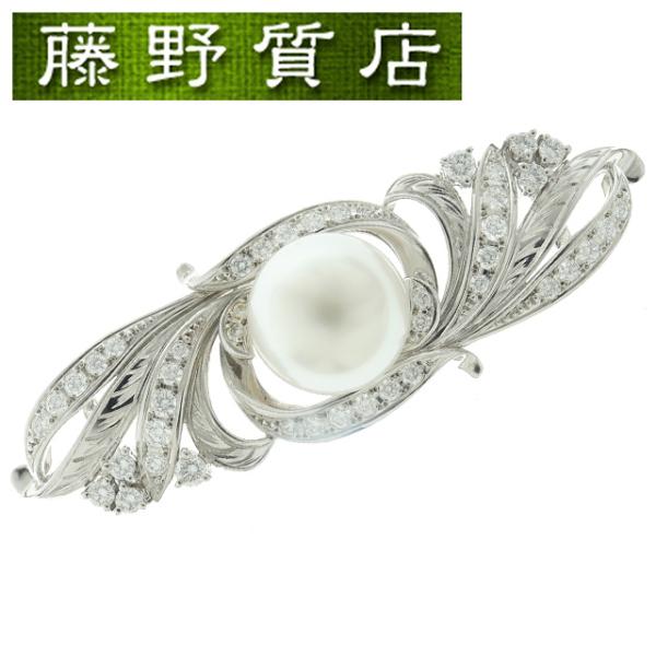 MIKIMOTO（ミキモト） パール ダイヤ 帯留め 和装小物 K18 WG × ダイヤ