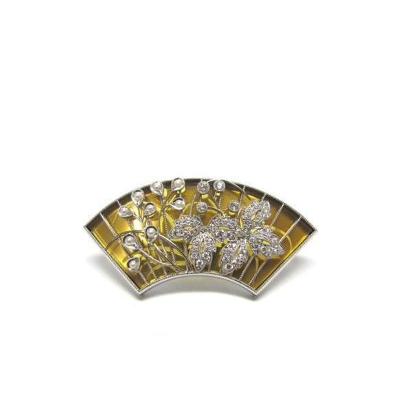 MIKIMOTO（ミキモト） 帯留め プラチナ×ダイヤ 帯締め付き : 藤野質店 