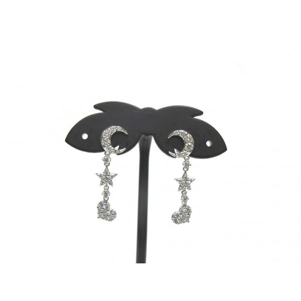 ピアス　ポンテヴェキオ 星　月 ポンテヴェキオ Ponte Vecchio フック ピアス 星 月 モチーフ