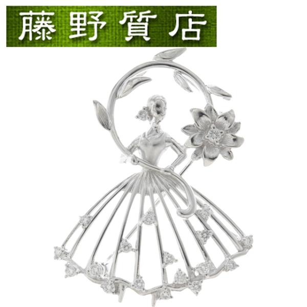 タサキ　田崎　ダイヤ　ペンダント　ブローチ　ネックレス　K18 WG TASAKI（タサキ） （新品仕上げ済）タサキ 田崎 ダイヤ ブローチ 兼