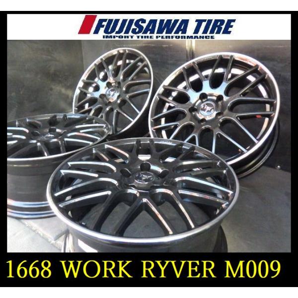 WORK 【1668】FK23111094◇WORK RYVER M009 ホイール◇18x8J 5穴
