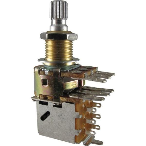 ポット Potentiometer - Bourns, 250kΩ Audio, Knurled, Dual Mini