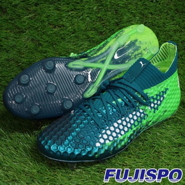 フューチャー 18.1 NETFIT FG/AG プーマ(puma) サッカースパイク ディープラグーン×プーマホワイト×グリーンゲッコ  (104488-04)