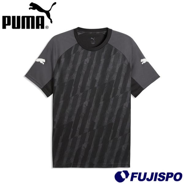 8SM1 PUMA プリントTシャツ　サッカー　M ブラック　古着 プーマ（PUMA）（メンズ）サッカーウェア ロンT パラメヒコ PM 長袖T