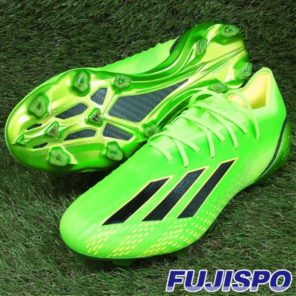 アディダス エックス スピードポータル.1 FG adidas 【サッカー・フットサル】 サッカースパイク メンズ 大人  ソーラーグリーン×コアブラック (GW8426)