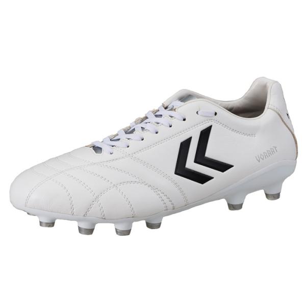 特価 ヒュンメル ヴォラート3 ACADEMY SUPERWIDE hummel サッカースパイク 土 人工芝  (1095) ホワイト×シルバー (HAS1246SW-1095)