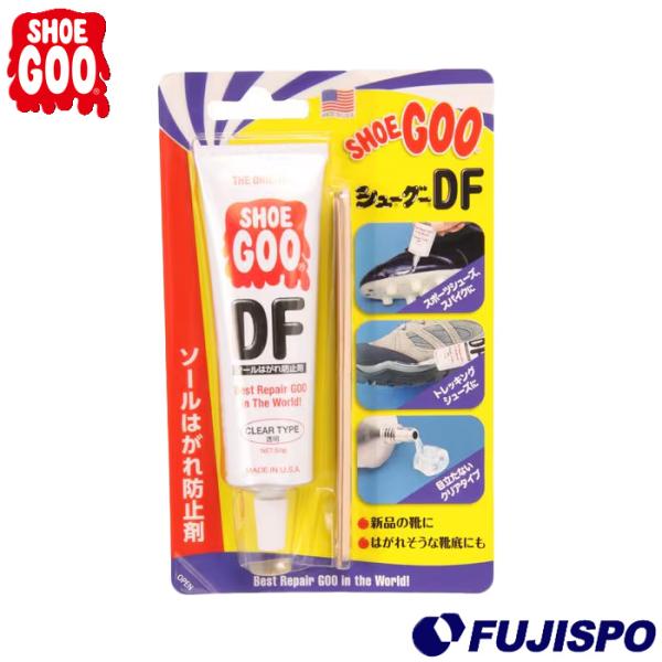 品名：SHOE GOO シューグーDF品番：S313■素材合成ゴム、テトラクロロエチレン■カラークリア■サイズ容量：50gディフェンダーという意味を持つ「シューグーDF」。サッカーや野球スパイク、スノーボードブーツなどのアッパーとソールの隙...