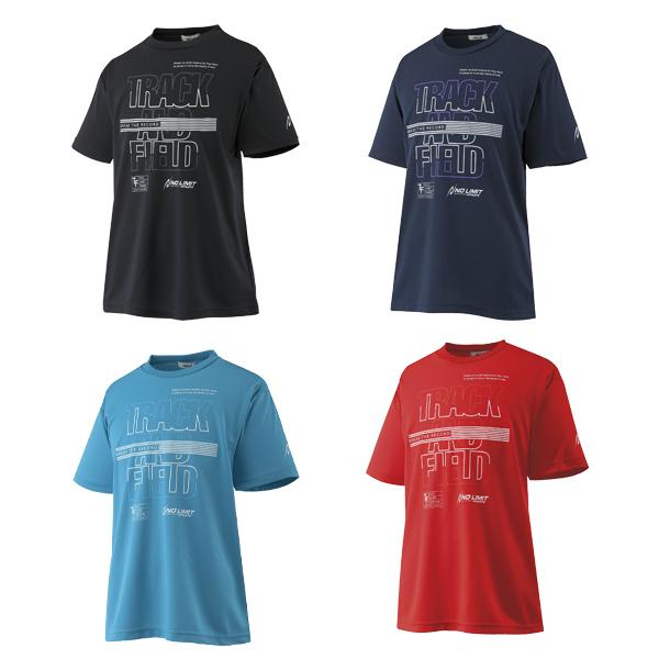 速乾性にすぐれたポリエステル素材を採用。全胸にプリントされた、カジュアルでシンプルな TRACK AND FIELD のレタリングデザインが特徴的。練習や移動などさまざまなシーンで活躍する、"NO LIMIT ATHLETE"Ｔシャツ。■カ...